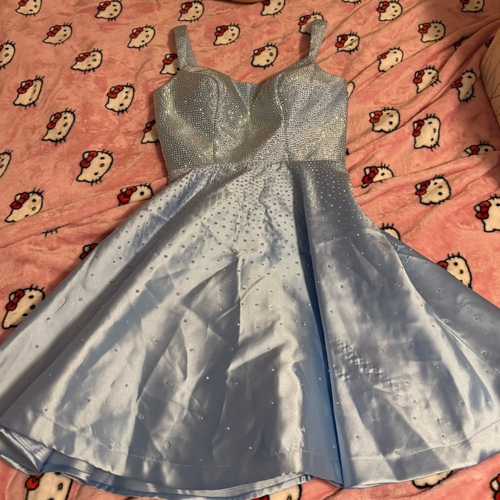 Sherri Hill Cocktail Light Blue Dress